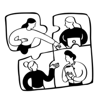 Flexible training for individuals and companies - jigsaw illustration