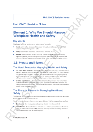 NEBOSH National General Certificate (2025 Syllabus) Revision Guide Revision Aids and Material Unit GNC Revision Guide SAMPLES Page 02