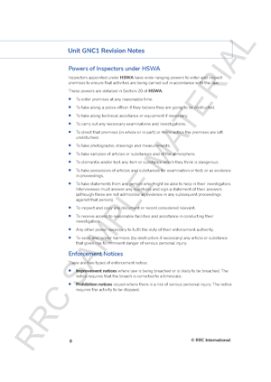 NEBOSH National General Certificate (2025 Syllabus) Revision Guide Revision Aids and Material Unit GNC Revision Guide SAMPLES Page 05