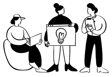 3 people working on an idea - Bespoke Courses