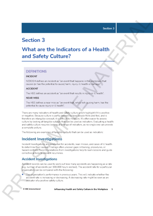 RRC ISO 45003 Course Reference Guide Sample Health And Safety Culture Samples Page 4
