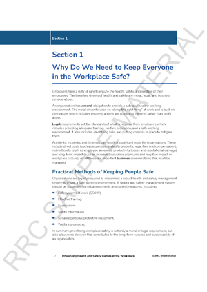  Reference Guide Health And Safety Culture Samples Page 1