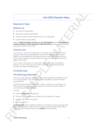 NEBOSH National General Certificate (2025 Syllabus) Revision Guide Revision Aids and Material Unit GNC Revision Guide SAMPLES Page 04