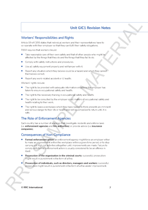 NEBOSH International General Certificate (2025 Syllabus) Revision Guide Revision Aids and Material Unit GIC Revision Guide Page 04