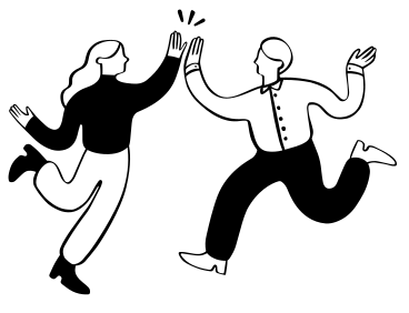 Journal Man And Woman Giving Each Other High Five 1